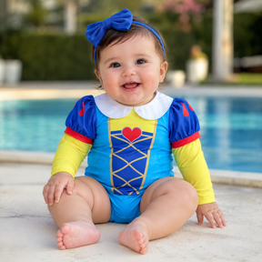 Biquini manga longa menina Branca de Neve
