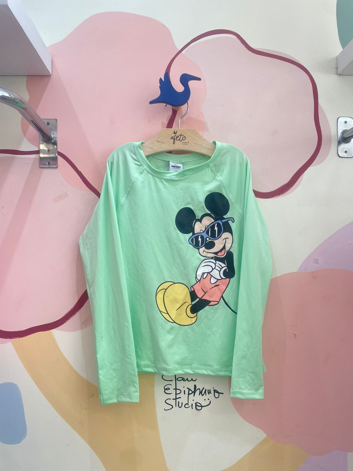 Blusa Manga Longamenino Disney Praia Mickey