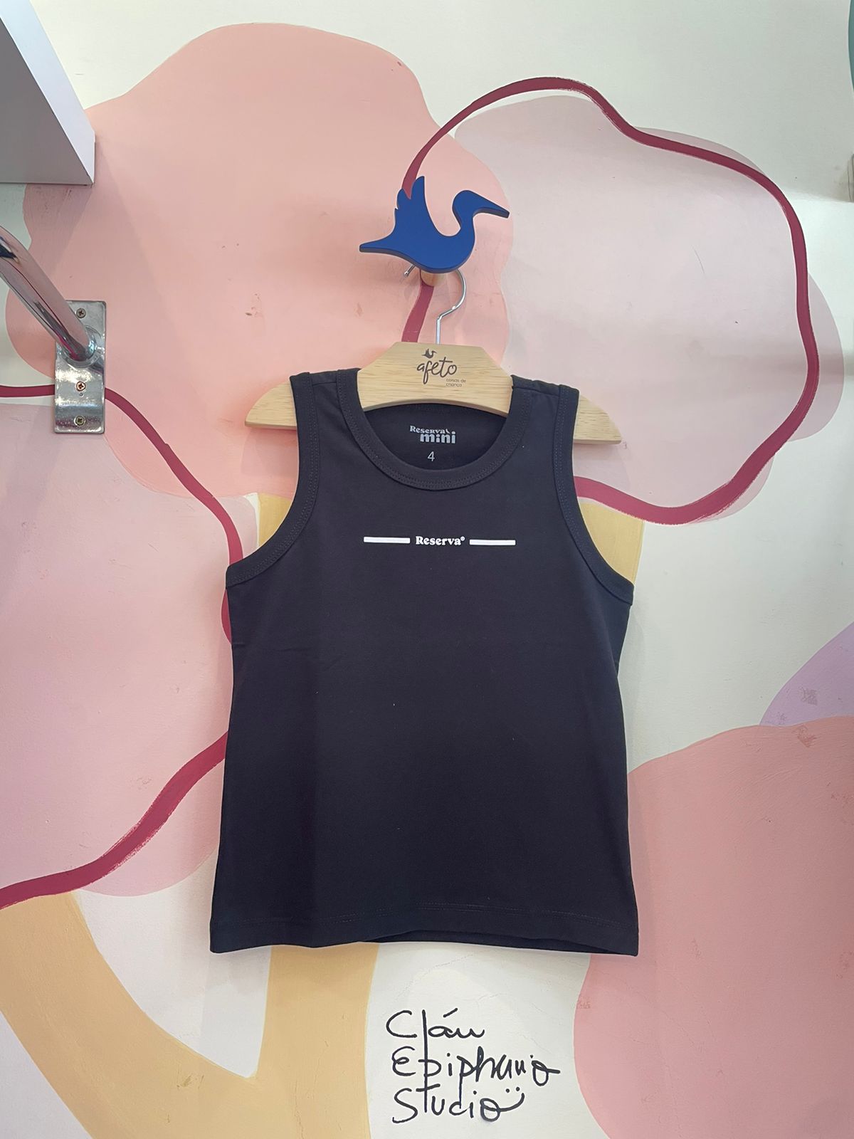 Camiseta Regata Menino Reserva Pica Pau Preto