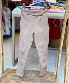 Calça menina montaria Flanelada Nude