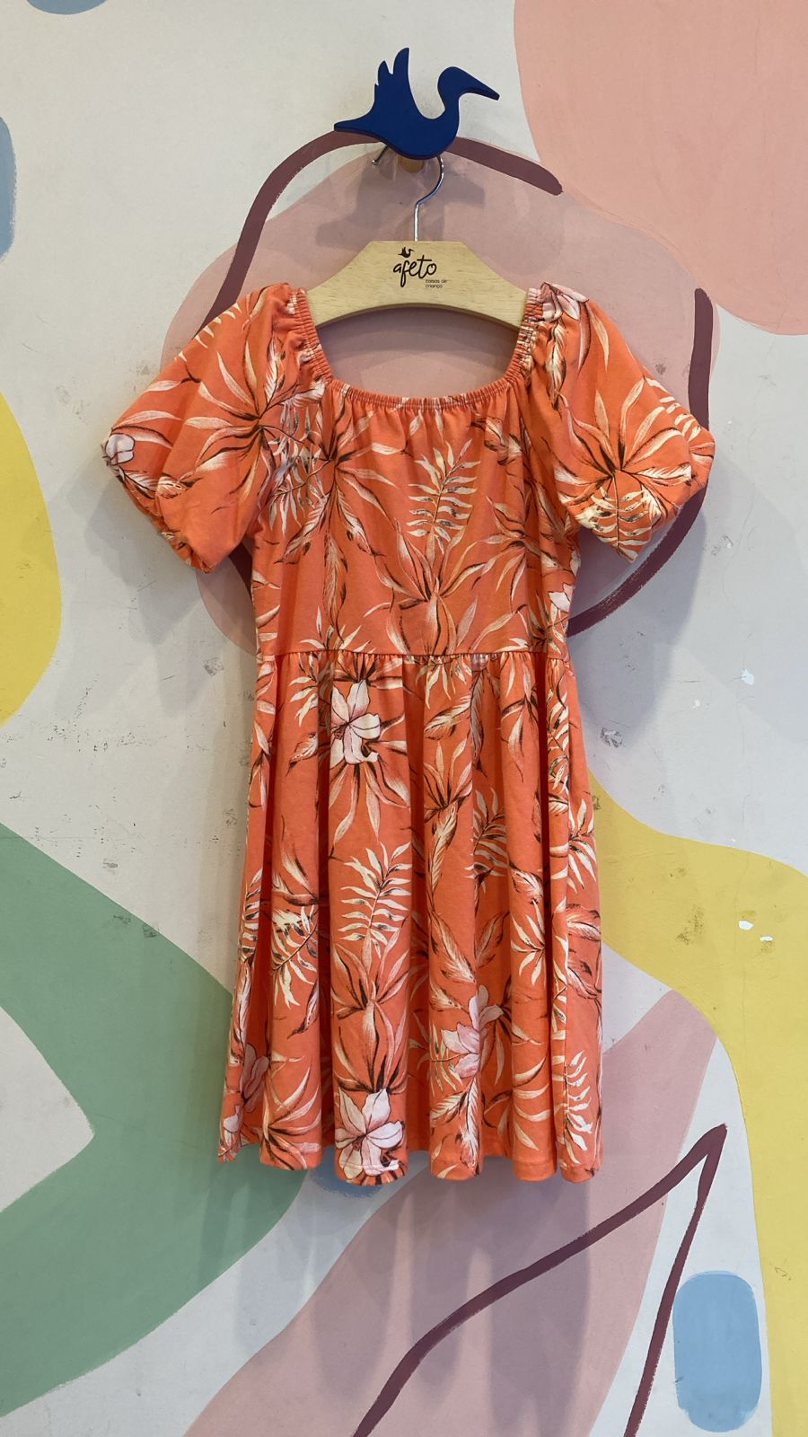 Vestido Manga Curta menina Tam 10