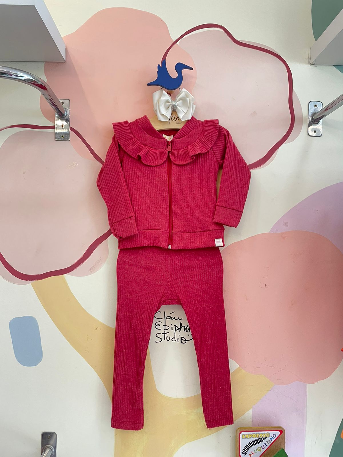 Conjunto Jaqueta E Calça menina Ribana Babadinhos