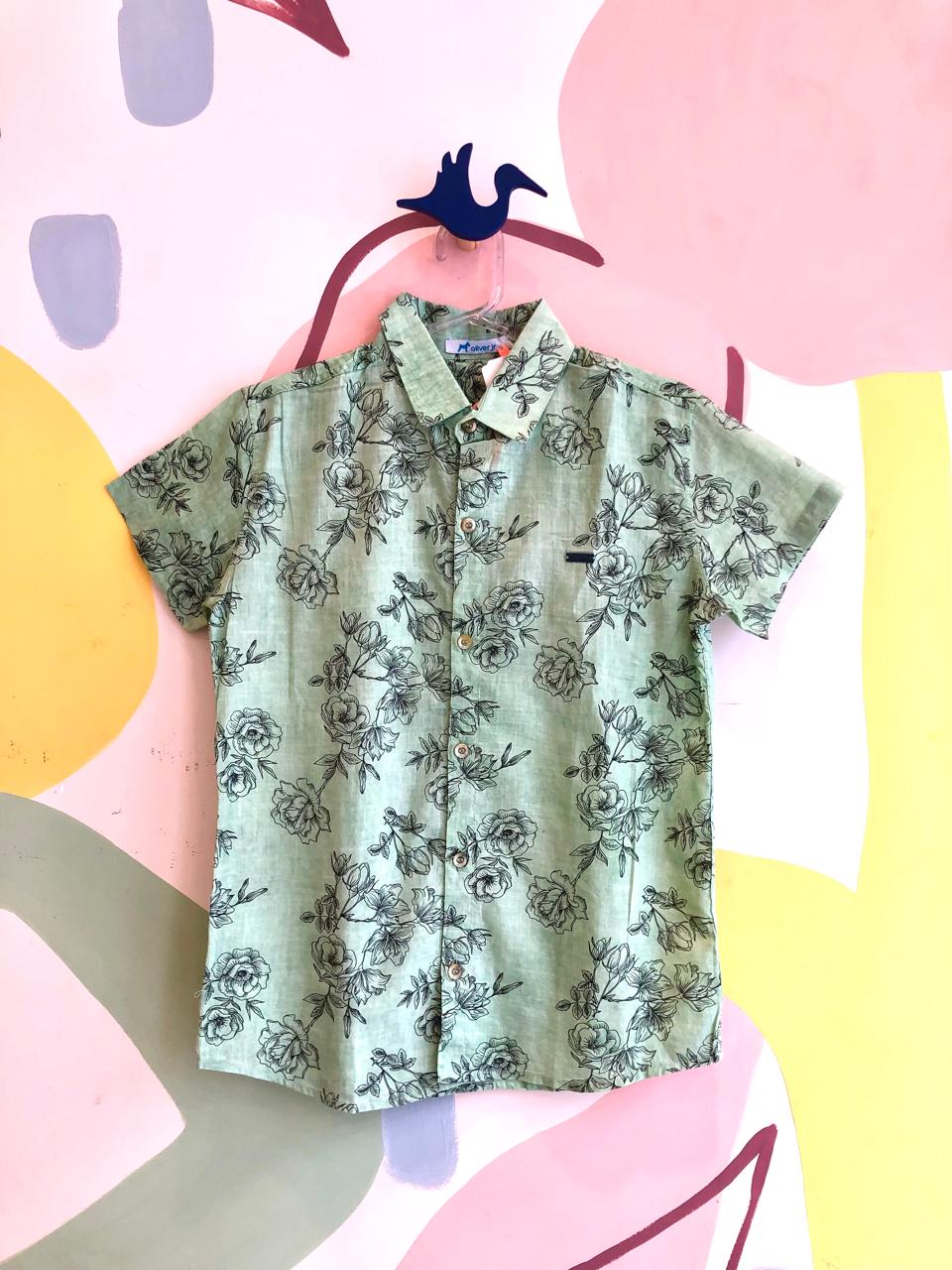 Camisa manga curta menino Oliver Floral