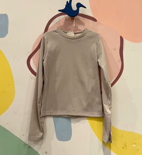 Blusa Manga Longa menina canelada nude