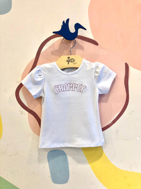 Blusa Manga Curta Menina Charpey Bordado