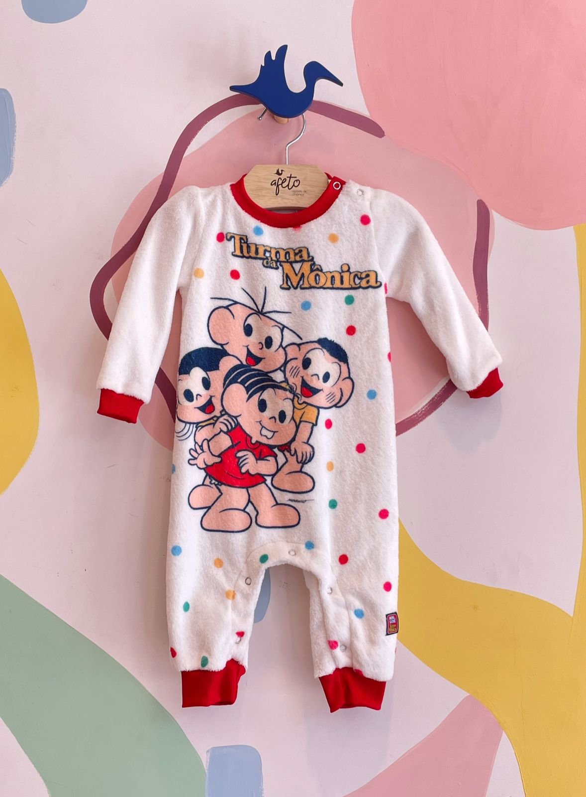 Macacao manga longa menina Mon Sucre Turma Da Monica