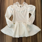 Vestido manga longa menina Yoyo Body com Gola Renda